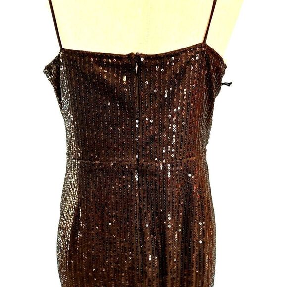 NWT AREA STARS Black Sequin Special Occasion Midi Dress Tulip Hemline L Cocktail - Picture 10 of 12